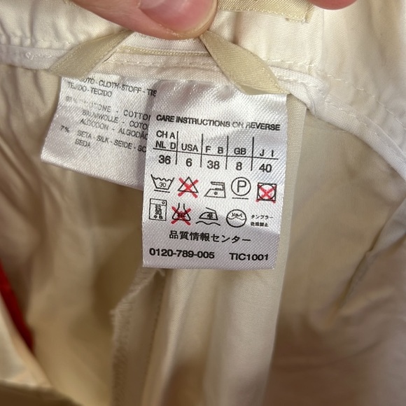 'S MAX MARA Wide-fit stretch cotton silk blend trousers Size 6 - Picture 7 of 9